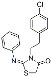 3-[2-(4-Chlorophenyl)ethyl]-2-(phenylimino)-4-thiazolidinone Struktur