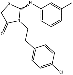 3-[2-(4-Chlorophenyl)ethyl]-2-[(3-methylphenyl)imino]-4-thiazolidinone Struktur