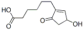 1-Cyclopentene-1-hexanoic acid, 3-hydroxy-5-oxo- (9CI) Struktur