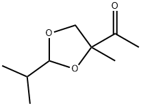 Ethanone, 1-[4-methyl-2-(1-methylethyl)-1,3-dioxolan-4-yl]- (9CI) Struktur