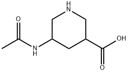 3-Piperidinecarboxylic  acid,  5-(acetylamino)- Struktur