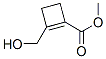 1-Cyclobutene-1-carboxylic acid, 2-(hydroxymethyl)-, methyl ester (9CI) Struktur