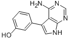 3-(4-amino-7H-pyrrolo[2,3-d]pyrimidin-5-yl)phenol Struktur