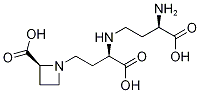 1-Azetidinebutanoic acid, alpha-((3-amino-3-carboxypropyl)amino)-2-car boxy-, (2S-(1(alphaR*(R*)),2R*))- Struktur