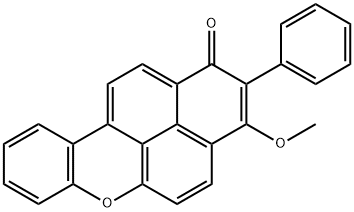 3-methoxy-2-phenyl-1H-naphtho[2,1,8-mna]xanthen-1-one Struktur