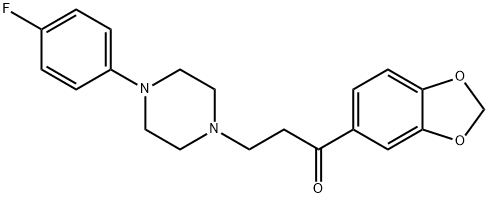 1-(1,3-BENZODIOXOL-5-YL)-3-[4-(4-FLUOROPHENYL)PIPERAZINO]-1-PROPANONE Struktur