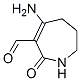 1H-Azepine-3-carboxaldehyde, 4-amino-2,5,6,7-tetrahydro-2-oxo- (9CI) Struktur