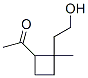 Ethanone, 1-[2-(2-hydroxyethyl)-2-methylcyclobutyl]- (9CI) Struktur