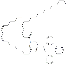 [S,(+)]-2-O-Linoleoyl-1-O-stearoyl-3-O-trityl-L-glycerol Struktur