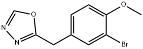 2-(3-Bromo-4-methoxy-benzyl)-[1,3,4]oxadiazole Struktur