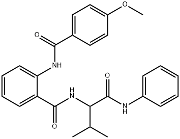 Benzamide, 2-[(4-methoxybenzoyl)amino]-N-[2-methyl-1-[(phenylamino)carbonyl]propyl]- (9CI) Struktur