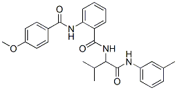 Benzamide, 2-[(4-methoxybenzoyl)amino]-N-[2-methyl-1-[[(3-methylphenyl)amino]carbonyl]propyl]- (9CI) Struktur