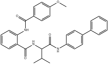 Benzamide, N-[1-[([1,1-biphenyl]-4-ylamino)carbonyl]-2-methylpropyl]-2-[(4-methoxybenzoyl)amino]- (9CI) Struktur