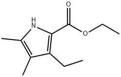 3-Ethyl-4,5-dimethyl-1H-pyrrole-2-carboxylic acid ethyl ester Struktur