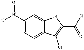 3-chloro-6-nitro-1-benzothiophene-2-carbonyl chloride Struktur