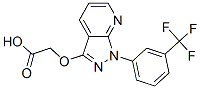 [[1-[3-(Trifluoromethyl)phenyl]-1H-pyrazolo[3,4-b]pyridin-3-yl]oxy]acetic acid Struktur