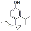 Phenol, 4-(1-ethoxycyclopropyl)-3-(1-methylethyl)- (9CI) Struktur