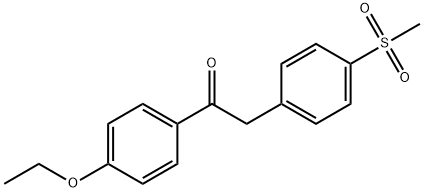 1-(4-ETHOXYPHENYL)-2-(4-MESYLPHENYL)ETHAN-1-ONE Struktur