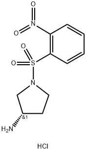 (S)-1-(2-NITRO-BENZENESULFONYL)-PYRROLIDIN-3-YLAMINE HYDROCHLORIDE Struktur