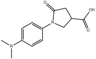 1-(4-DIMETHYLAMINO-PHENYL)-5-OXO-PYRROLIDINE-3-CARBOXYLIC ACID Struktur