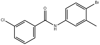 N-(4-bromo-3-methylphenyl)-3-chlorobenzamide Struktur