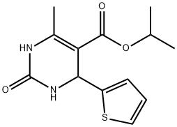 5-Pyrimidinecarboxylicacid,1,2,3,4-tetrahydro-6-methyl-2-oxo-4-(2-thienyl)-,1-methylethylester(9CI) Struktur