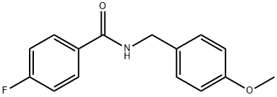 N-(4-Methoxybenzyl) 4-fluorobenzamide Struktur