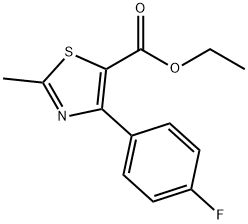 4-(4-FLUOROPHENYL)-2-METHYL-5-THIAZOLECARBOXYLIC ACID ETHYL ESTER Struktur