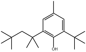 2-(1,1-Dimethylethyl)-4-methyl-6-(1,1,3,3-tetramethylbutyl)phenol Struktur