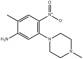 1-{5-amino-2-nitro-4-methylphenyl}-4-methylpiperazine Struktur