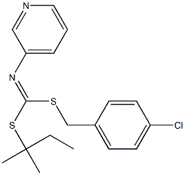 (4-Chlorophenyl)methyl 1,1-dimethylpropyl-3-pyridinylcarbonimidodithioate Struktur