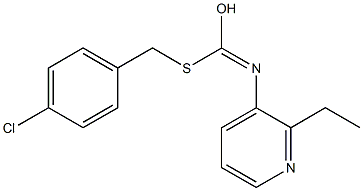 S-((4-Chlorophenyl)methyl) O-ethyl 3-pyridinylcarbonimidothioate Struktur