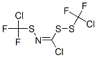 1-[(Chlorodifluoromethyl)dithio]-N-[(chlorodifluoromethyl)thio]formimidic acid chloride Struktur