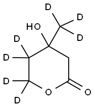 DL-MEVALONOLACTONE-4,4,5,5,6,6,6-D7 Struktur