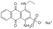 sodium 1-amino-4-(ethylamino)-9,10-dihydro-9,10-dioxoanthracene-2-sulphonate Struktur