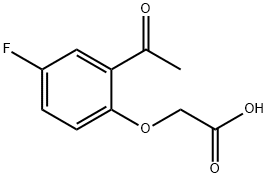 2-(2-acetyl-4-fluorophenoxy)acetic acid Struktur