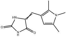 2,4-Imidazolidinedione, 5-[(1,2,5-trimethyl-1H-pyrrol-3-yl)methylene]- (9CI) Struktur