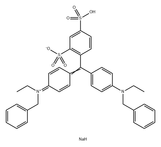 Hydrogen(benzyl)[4-[[4-[benzylethylamino]phenyl](2,4-disulfonatophenyl)methylen]cyclohexa-2,5-dien-1-yliden](ethyl)ammonium, Natriumsalz