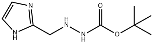 Hydrazinecarboxylic acid, 2-(1H-imidazol-2-ylmethyl)-, 1,1-dimethylethyl ester Struktur