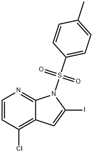 4-CHLORO-2-IODO-1-TOSYL-1H-PYRROLO[2,3-B]PYRIDINE Struktur