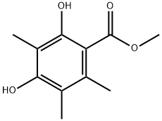 2,4-Dihydroxy-3,5,6-trimethylbenzoic acid methyl ester Struktur