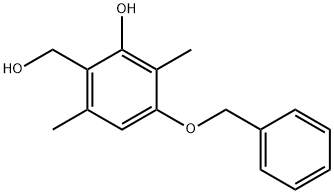 2-Hydroxy-3,6-dimethyl-4-(phenylmethoxy)benzenemethanol Struktur