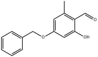 2-Hydroxy-6-methyl-4-(phenylmethoxy)benzaldehyde Struktur