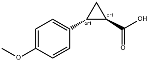 CYCLOPROPANECARBOXYLIC ACID, 2-(4-METHOXYPHENYL)-, (1R,2R)-REL- Struktur