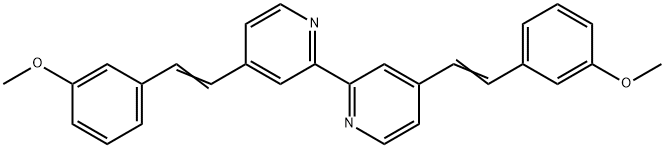 4,4'-Bis[2-(3-methoxyphenyl)ethenyl]-2,2'-bipyridine Struktur