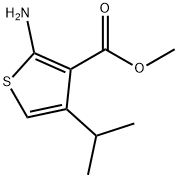 3-Thiophenecarboxylicacid,2-amino-4-(1-methylethyl)-,methylester(9CI) Struktur