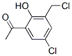 1-(5-CHLORO-3-CHLOROMETHYL-2-HYDROXY-PHENYL)-ETHANONE Struktur