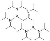 N-ISOPROPYLPROPANON-2-IMIN-1,3-BIS[BIS(DIISOPROPYLAMINO)PHOSPHINE] Struktur