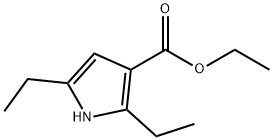 2,5-Diethyl-1H-pyrrole-3-carboxylic acid ethyl ester Structure