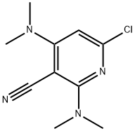 2 4-BIS(DIMETHYLAMINO)-6-CHLOROPYRIDINE-3-CARBONITRILE Struktur